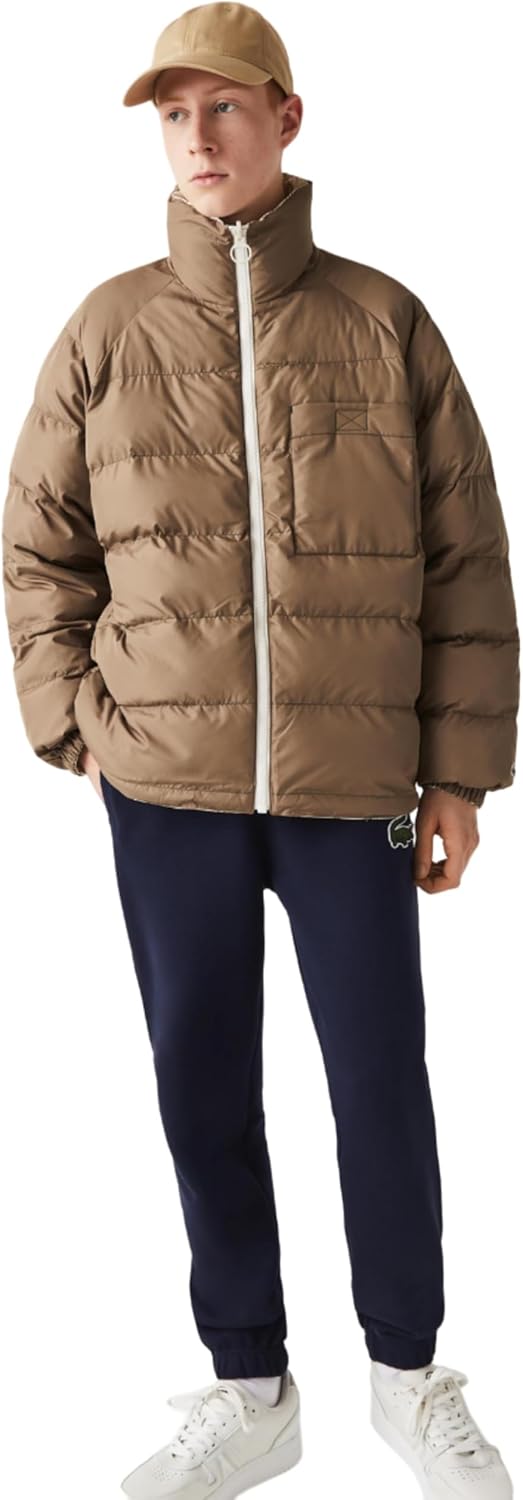 

Lacoste мужская унисекс куртка с водоотталкивающим покрытием, реверсивная, Lapland/Viennese