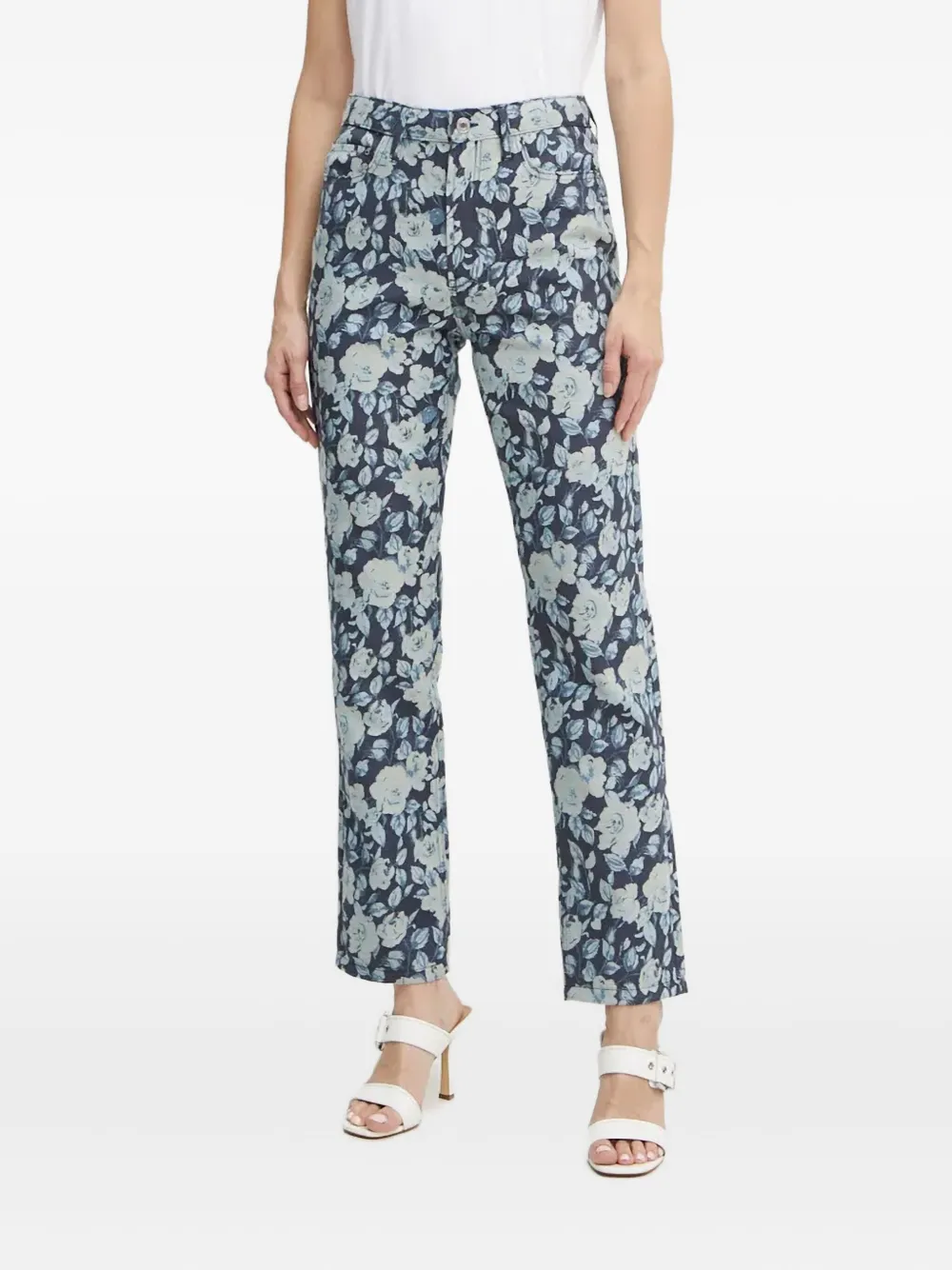 

Джинсы с цветочным принтом Guess Usa, синий