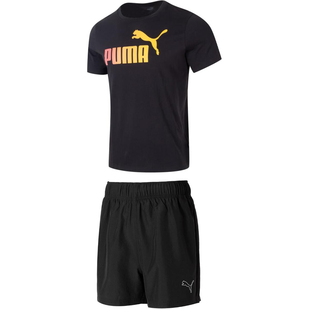 

Повседневный спортивный мужской спортивный костюм черный Puma, черный