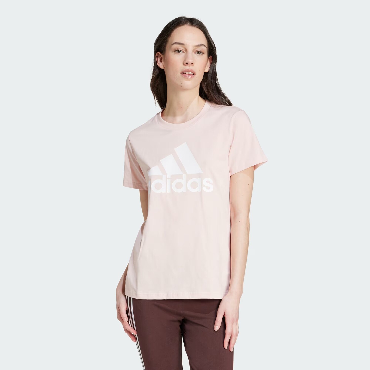 

Футболка с логотипом Essentials Adidas, цвет Sandy Pink
