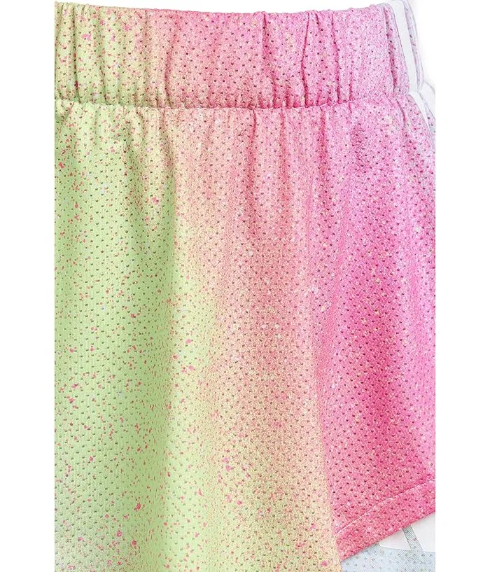 Юбка с принтом Sleeveless Box Tee AOP Faux Wrap Skort Set Adidas Kids, White/Clear Pink/Gum — фото 3