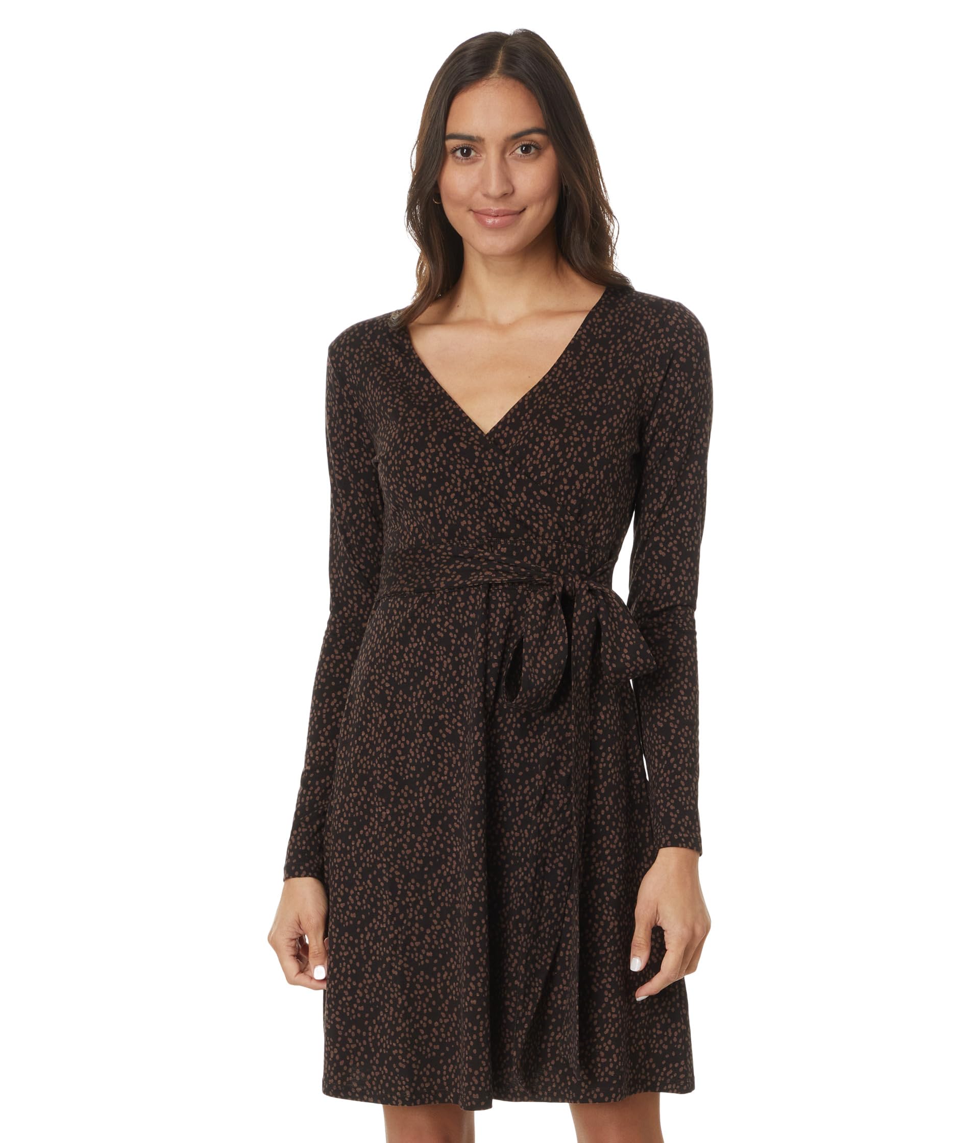 

Платье Toad&Co Cue Wrap Long, цвет Black Dot Print