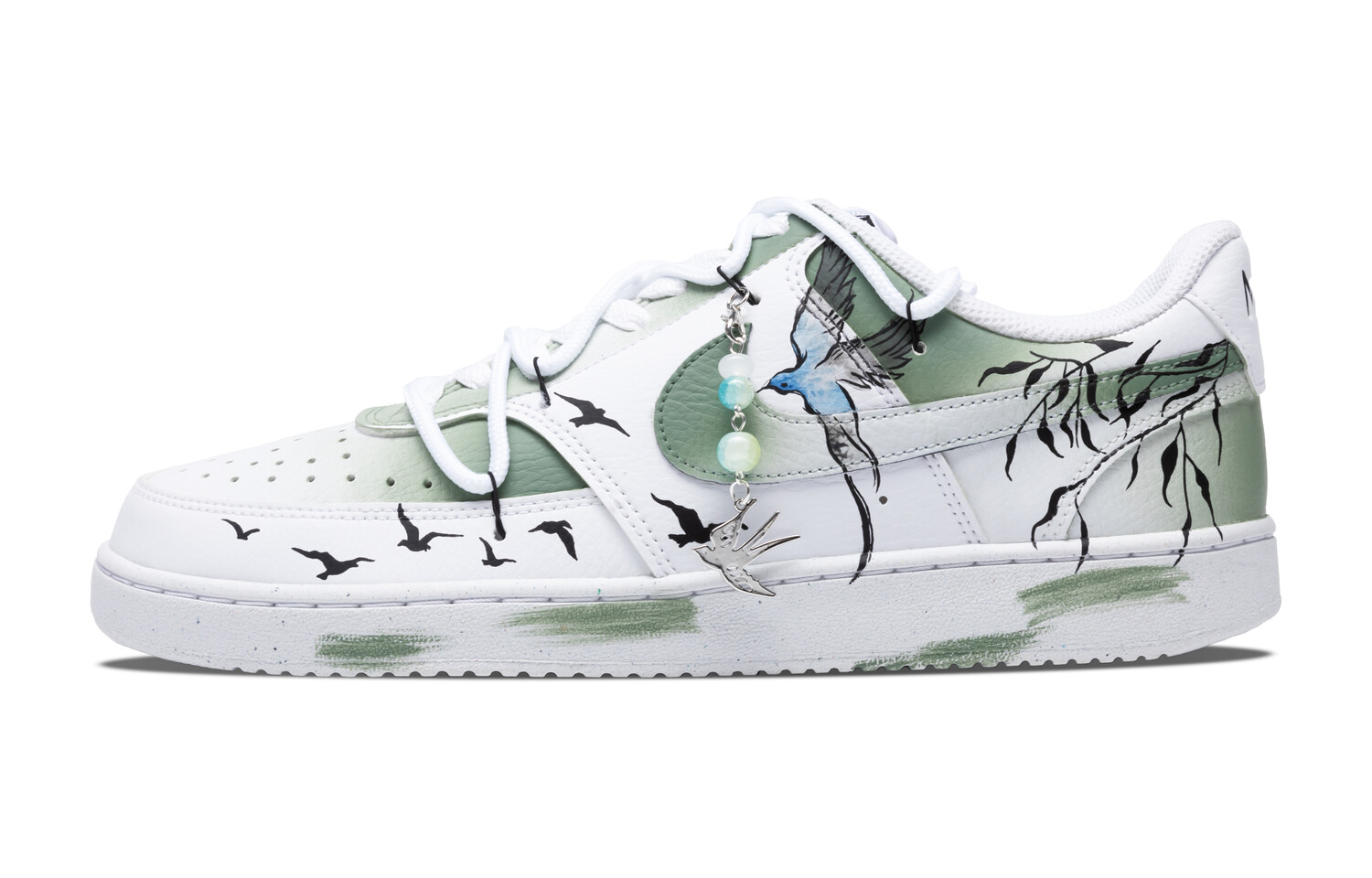 

Кроссовки Nike Court Vision 1 Skateboarding Shoes Men Low-top Green, зеленый