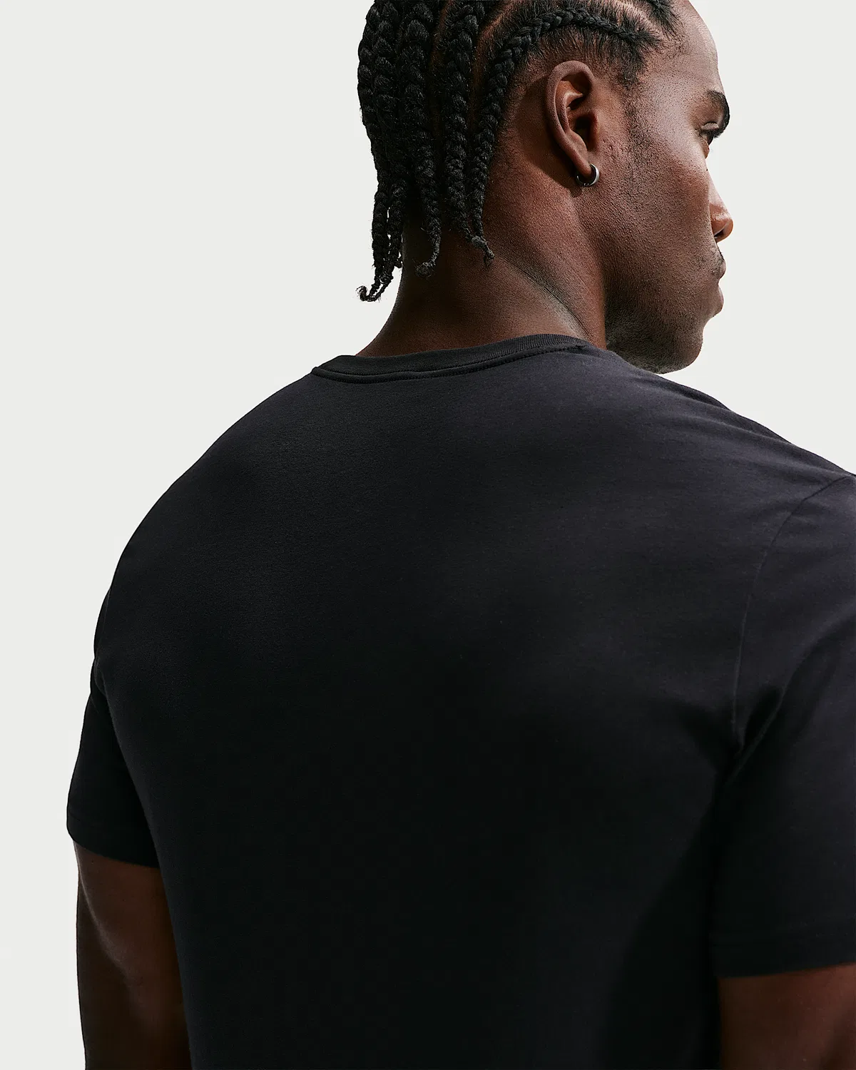 Мужская хлопковая футболка с круглым вырезом Nike Essential (2 шт.), Black — фото 2