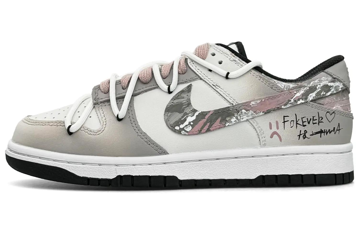 

Кроссовки Nike Dunk Skateboarding Shoes Men Low-top Pink, серый