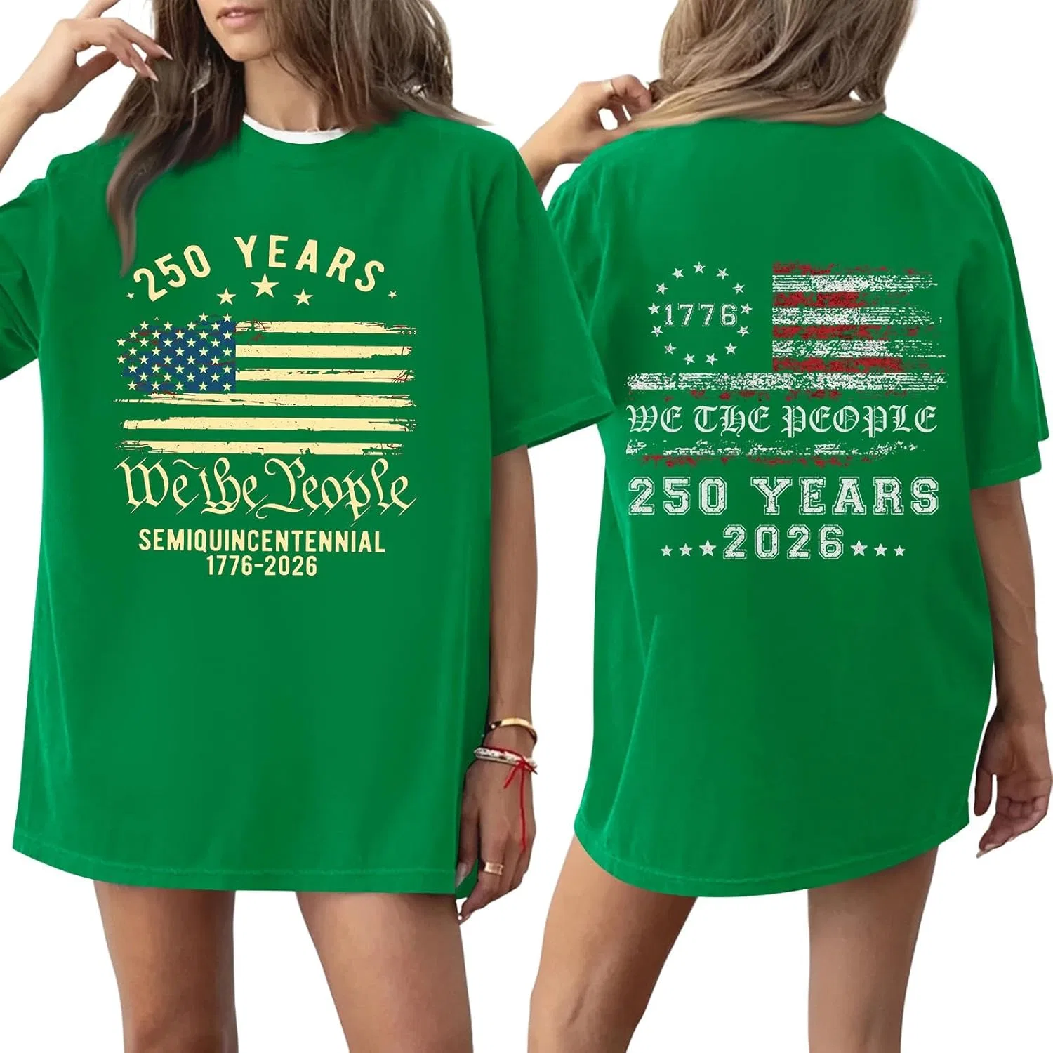 Блуза женская с принтом Independence Day, Generic, цвет 1-green