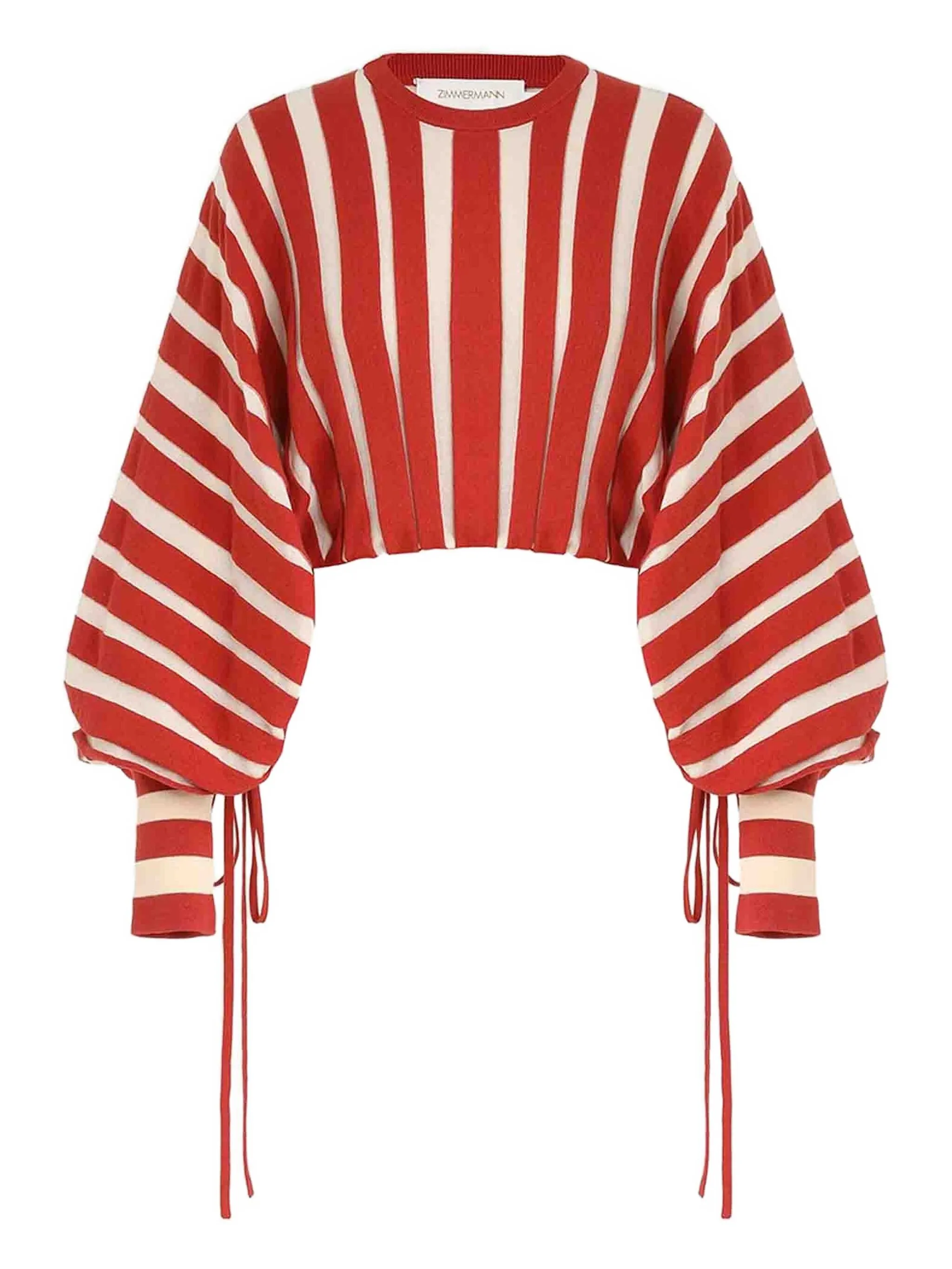 

Полосатый свитер Rebellion с бантом Zimmermann, красный
