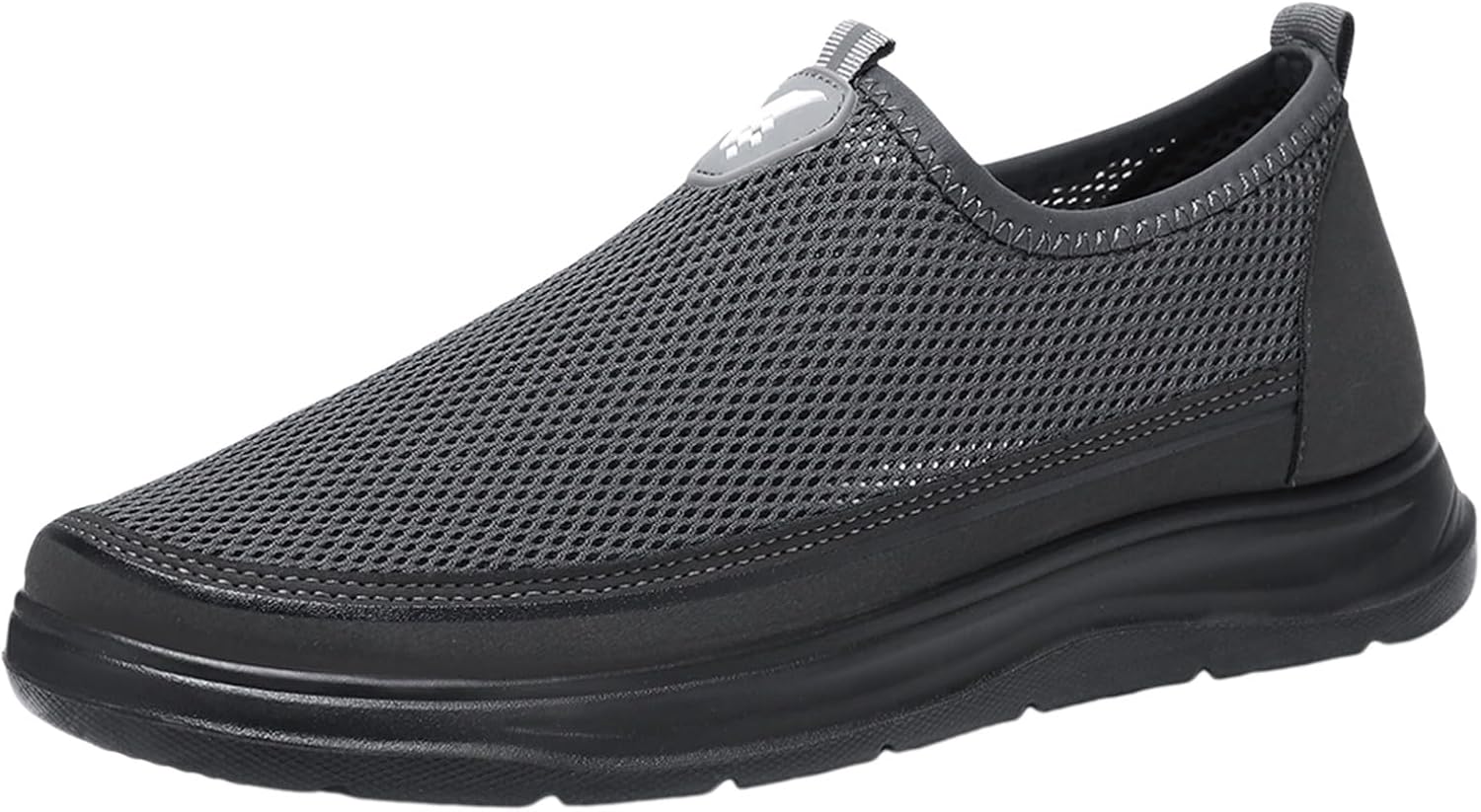 

Мужские слипоны IWIHMIV, повседневные спортивные кроссовки для мужчин, для ходьбы, дышащие, с сеткой, легкие, с мягкой подошвой, серый