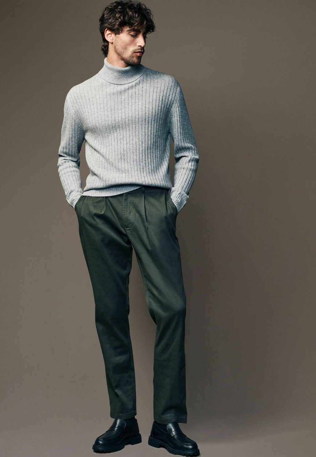 

Джемпер ROLL NECK REGULAR FIT TEXTURE Next, серый