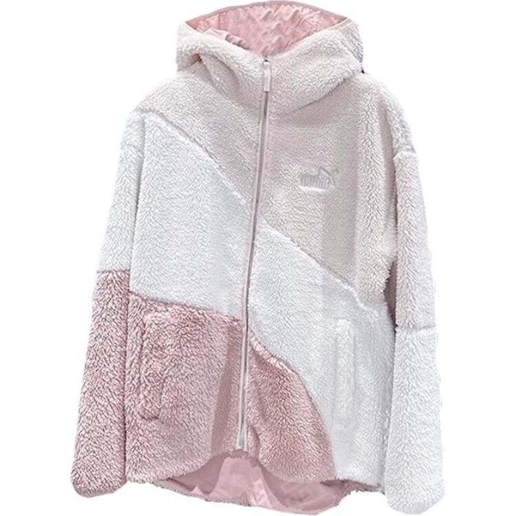 

Флисовая куртка унисекс белый/розовый Puma