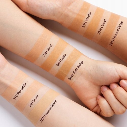 Тональная основа TIRTIR Mask Fit Red Cushion Face Foundation в оттенке Cushion 21W Natural Ivory, версия MINI, 4,5 г — фото 2