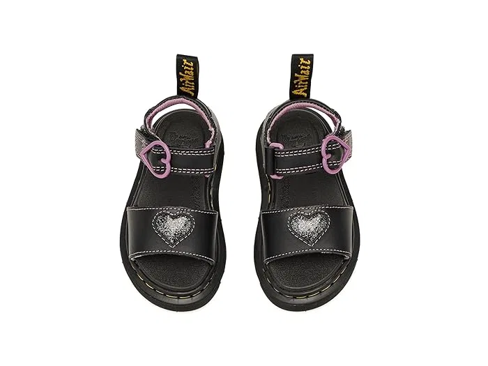 Сандалии с сердцем Marlowe Hearts II Dr. Martens, Black/Nebula Glitter — фото 3