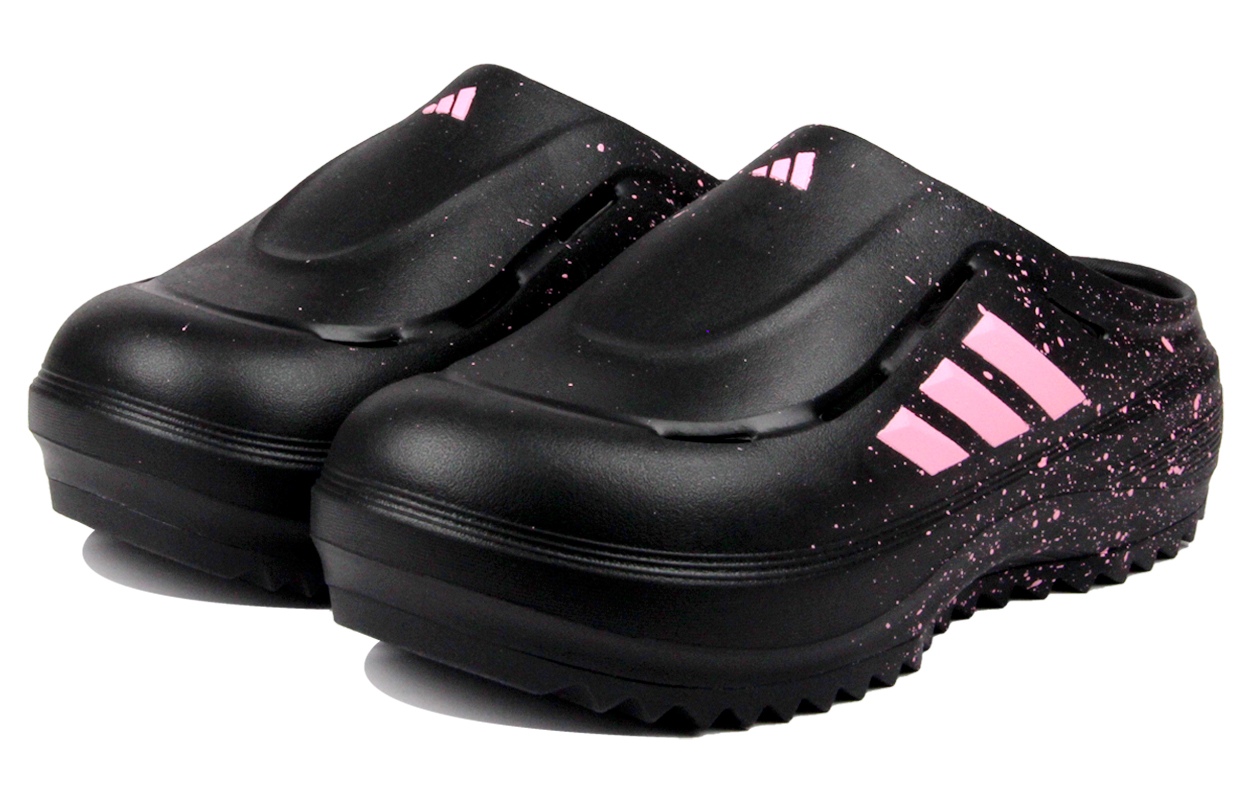 Adidas OZWAVE CLOG устойчивые к истиранию закрытые тапочки унисекс черно-розовые, цвет Black Pink — фото 4