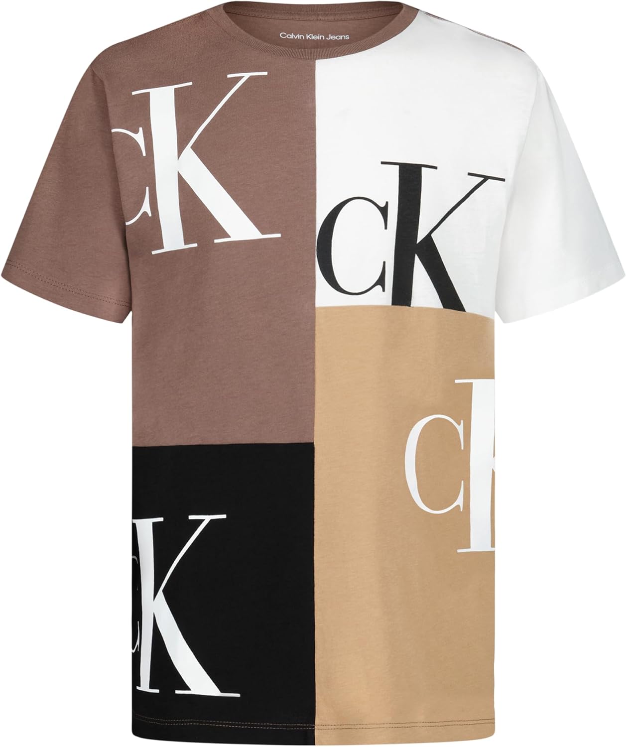 

Футболка Calvin Klein Boys с коротким рукавом, модным принтом и круглым вырезом, удобная, свободного кроя, Block Party Coffee Quartz, Коричневый, Футболка Calvin Klein Boys с коротким рукавом, модным принтом и круглым вырезом, удобная, свободного кроя, Bl