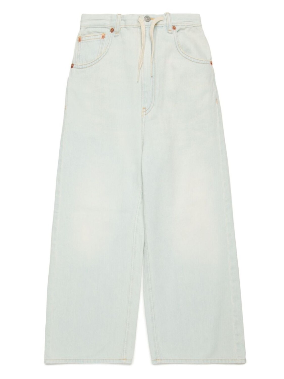 

MM6 Maison Margiela Kids широкие джинсы, белый