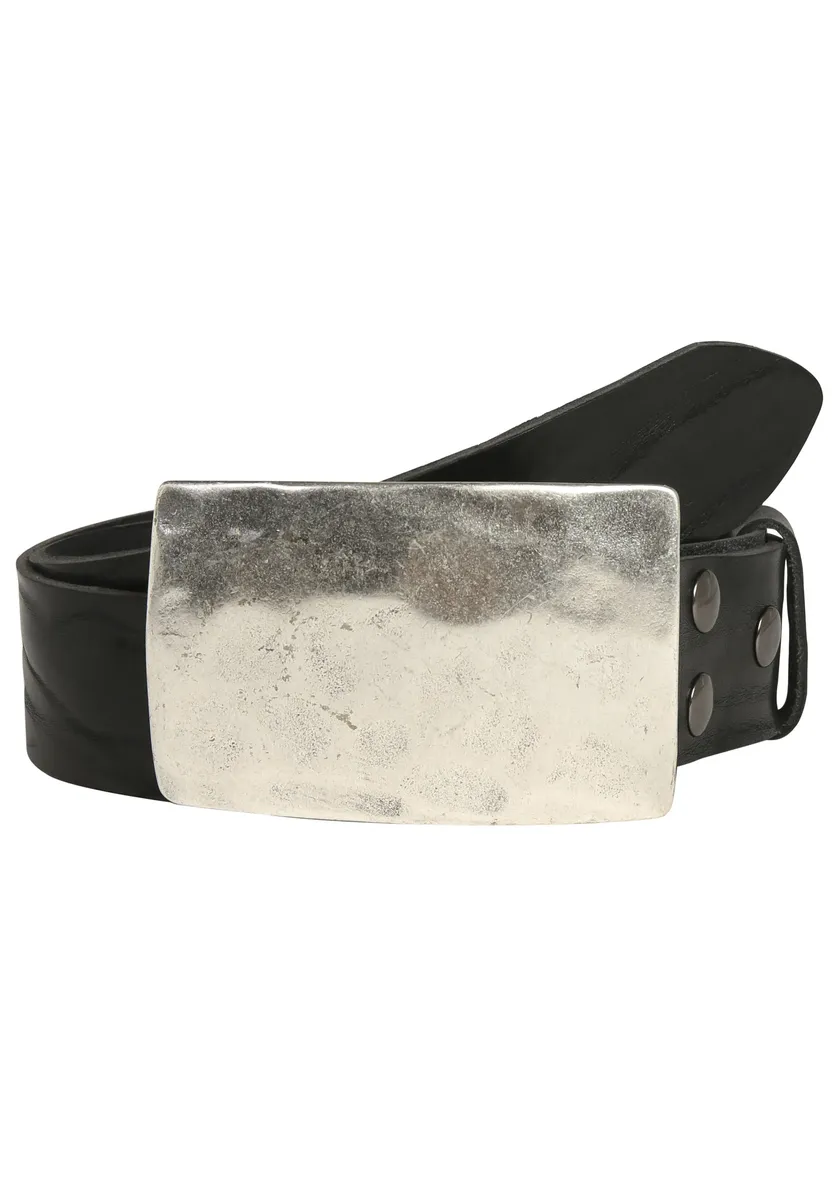 

Кожаный ремень LIFEBURG by showroom 019° со сменной застежкой "Rectangle Hammered" Rettungsring By Showroom 019°, черный