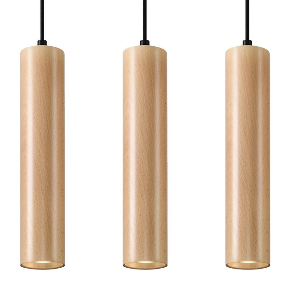

Подвесной светильник LINO 3 дерево 3xGU10 40Вт дерево 90x6x45см Sollux Lighting