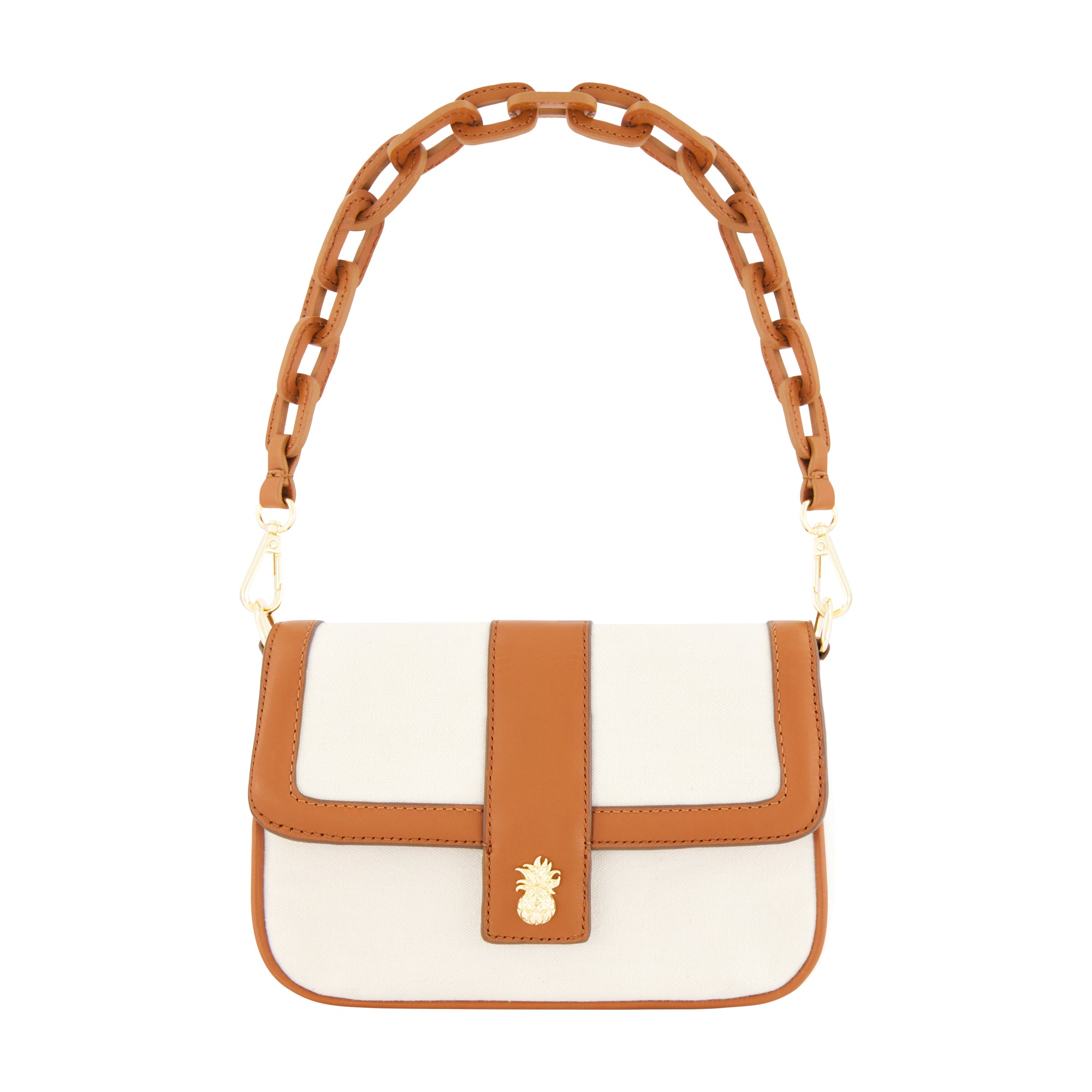 

Solid Canvas Flap with Double leather strap Tommy Bahama, Natural