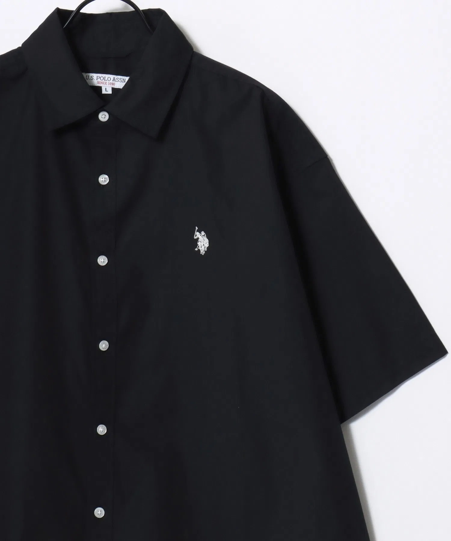 Унисекс хлопковая рубашка U.S. POLO ASSN. Broad Denim, тёмно-синяя — фото 3