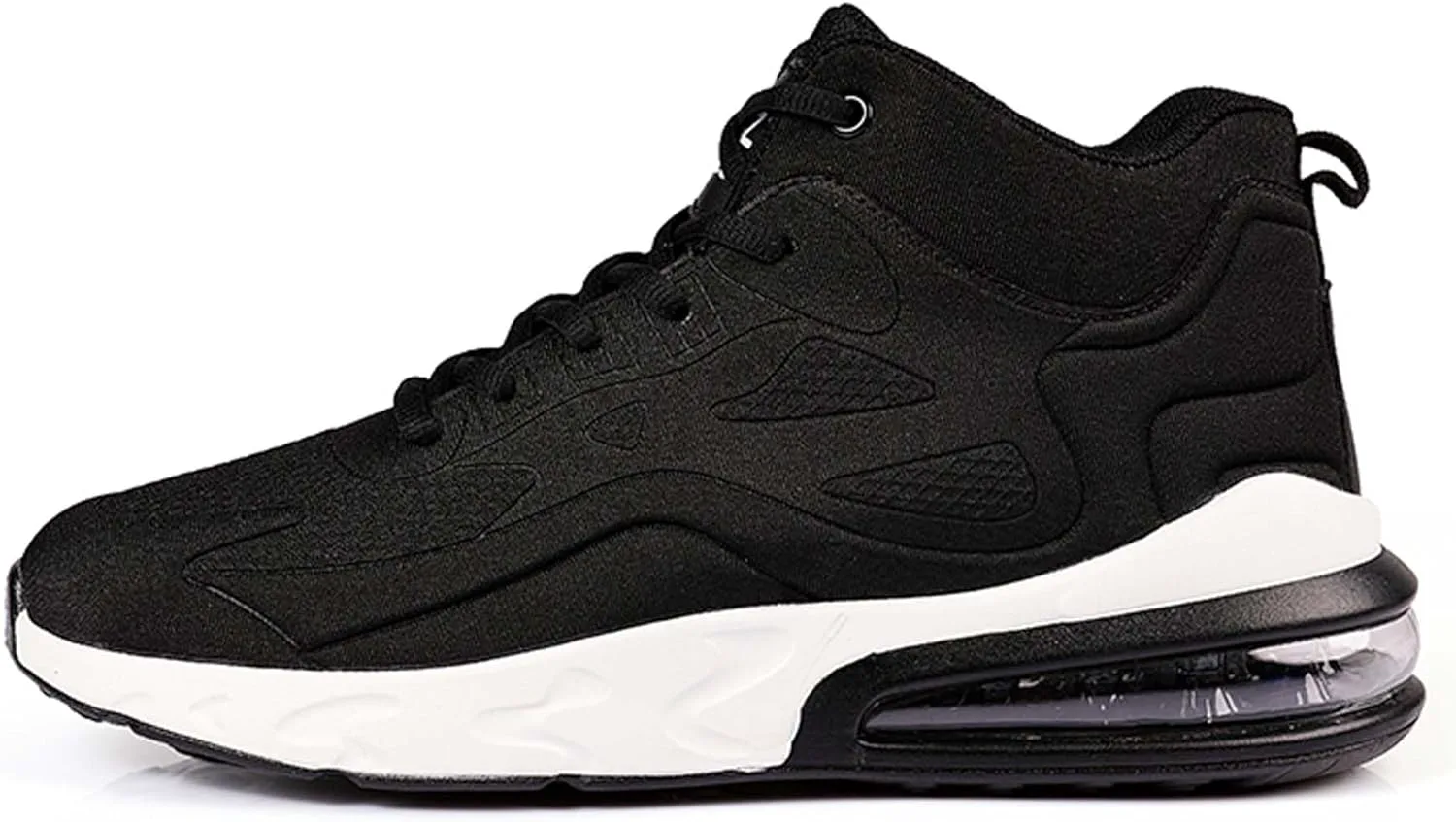 

Мужские высокие кроссовки для улицы, удобные с воздушной подушкой, для бега, противоскользящие, для ходьбы, модные баскетбольные кроссовки DZBAJRQM, черный