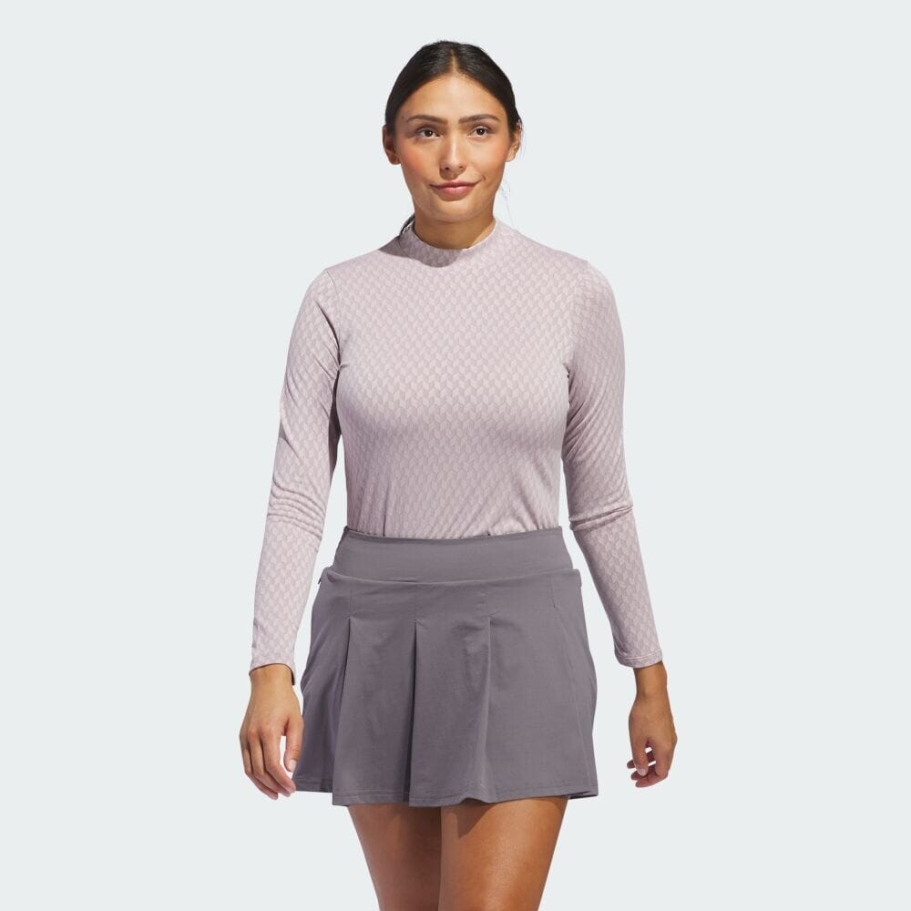 

Поло Adidas ULT365 Geometric HEAT.RDY Long Sleeve Mock, цвет Preloved Fig