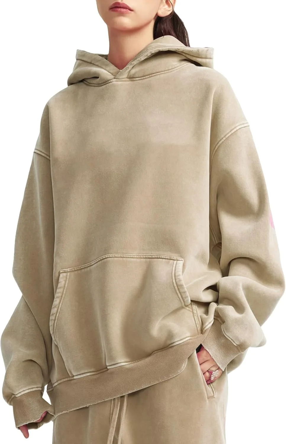 

Толстовка KEEPSHOWING мужская винтажная оверсайз с капюшоном