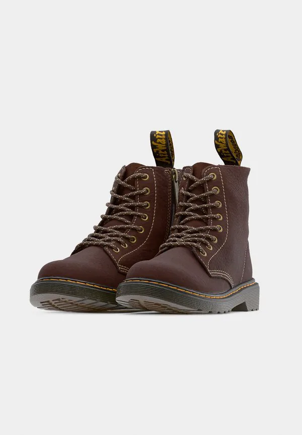 Ботинки Dr. Martens 1460 Pascal унисекс на шнуровке, нубук, Dark Brown — фото 3