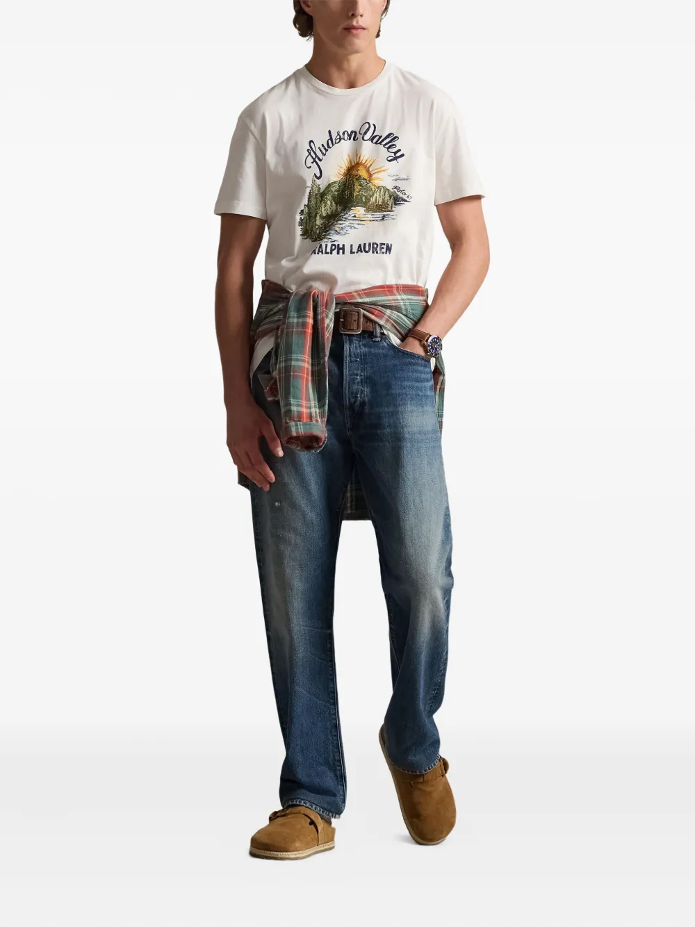 Футболка с графичным принтом Polo Ralph Lauren, белый — фото 2