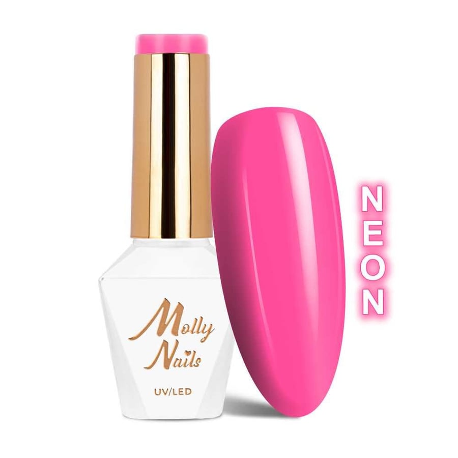 

Molly Nails Fancy Fashion Splash Of Pink Neon HEMA/Di-HEMA Free 8 г гибридного лака для ногтей № 332