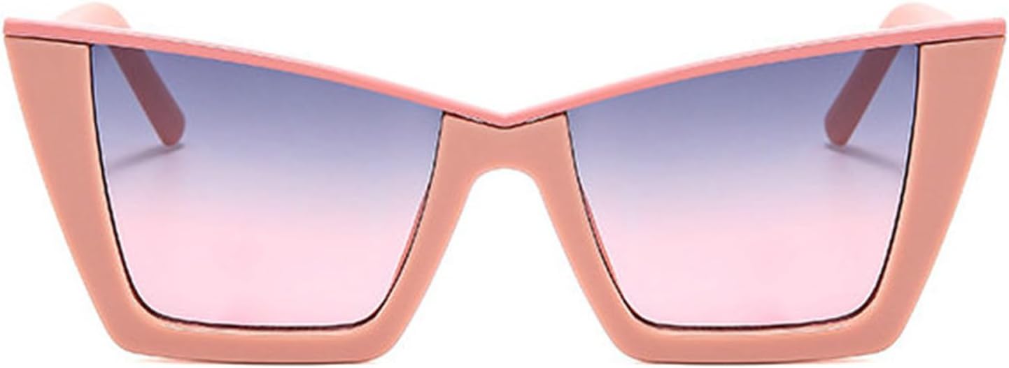 

Винтажные солнцезащитные очки Willochra большого размера с квадратными заклепками для женщин, модные солнцезащитные очки «кошачий глаз» с градиентным переходом цвета, защита от УФ-излучения UV400, Pink