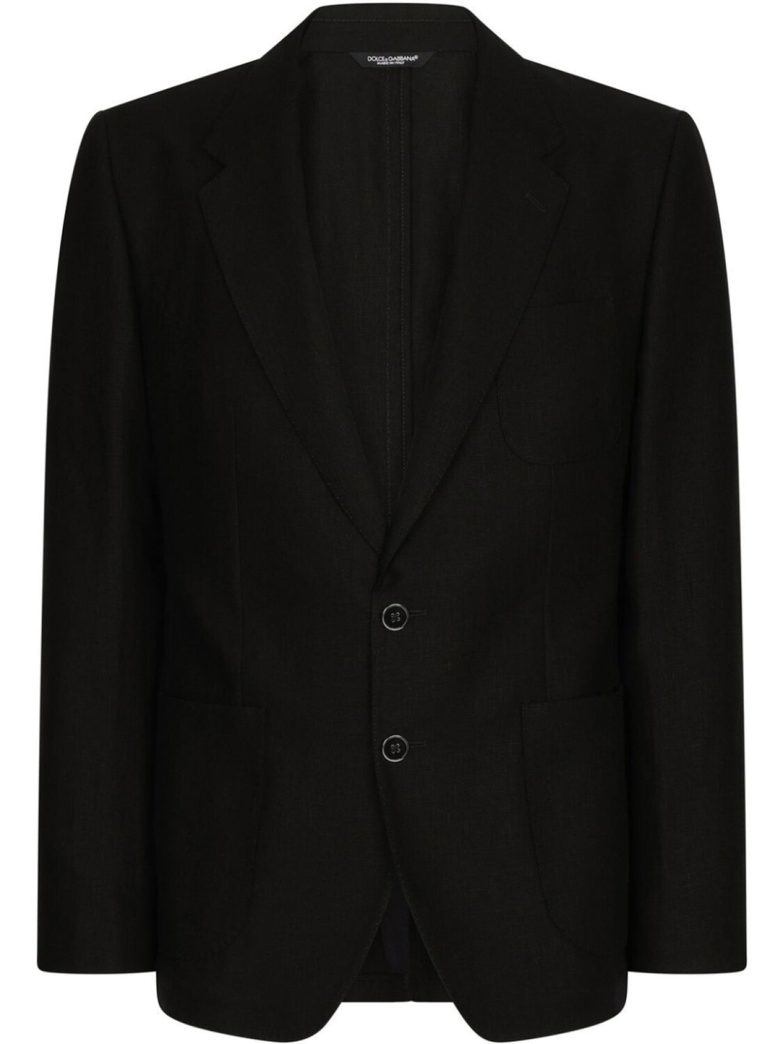 

Dolce & Gabbana льняной пиджак Deconstructed, черный