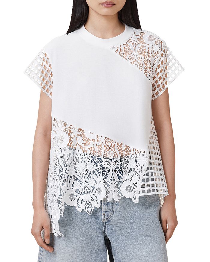 

Топ Zala с кружевной вязкой ALLSAINTS, белый