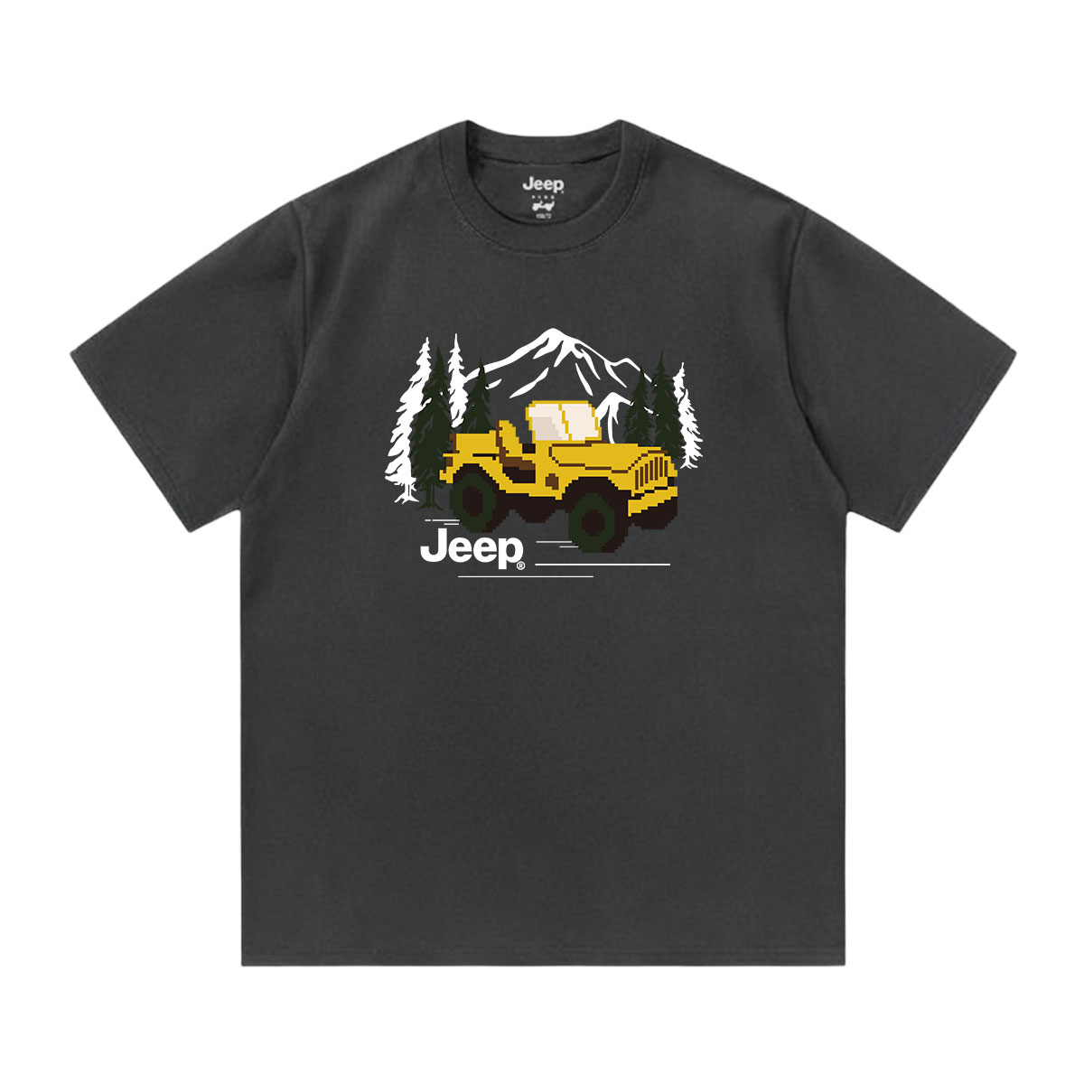 

Футболка с круглым вырезом для школьников Jeep, темно-серый