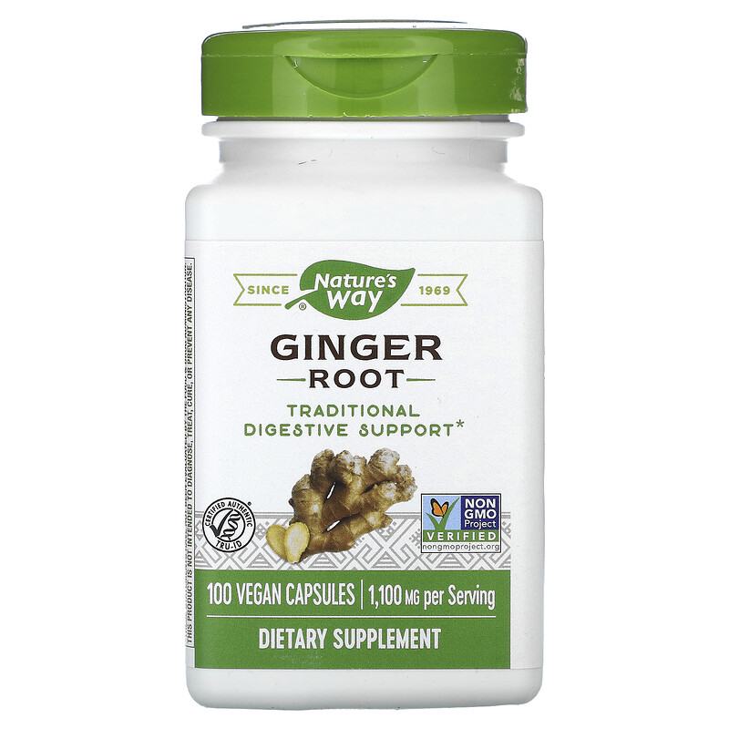 

Nature's Way, Ginger Root, 550 mg, 100 Vegan Capsules