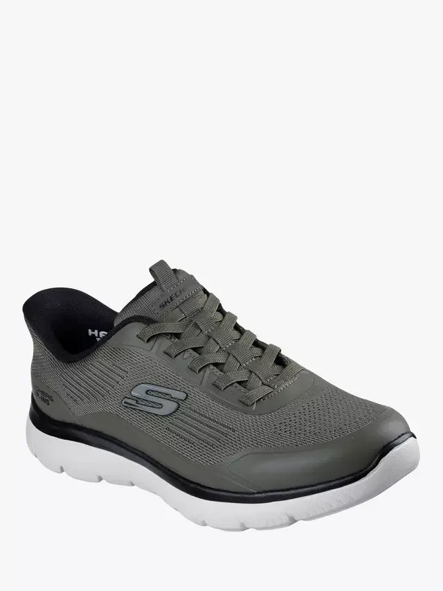 Кроссовки Hands Free Slip-ins Summits Leyter Trainers, оливкового цвета Skechers — фото 2