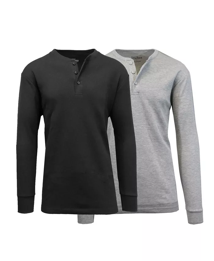 

Мужская термофутболка с длинным рукавом Henley, 2 шт Galaxy By Harvic, мультиколор