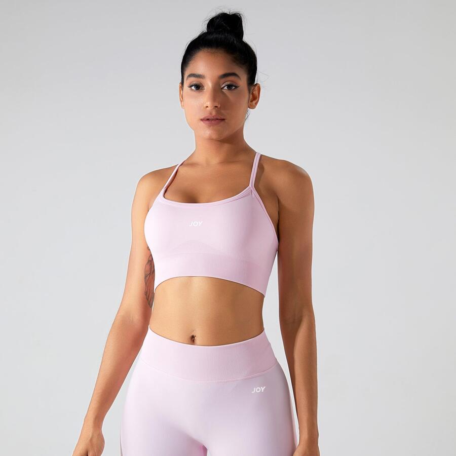 

JOY STUDIO Спортивный бюстгальтер Sculpt Scrunch – светло-розовый