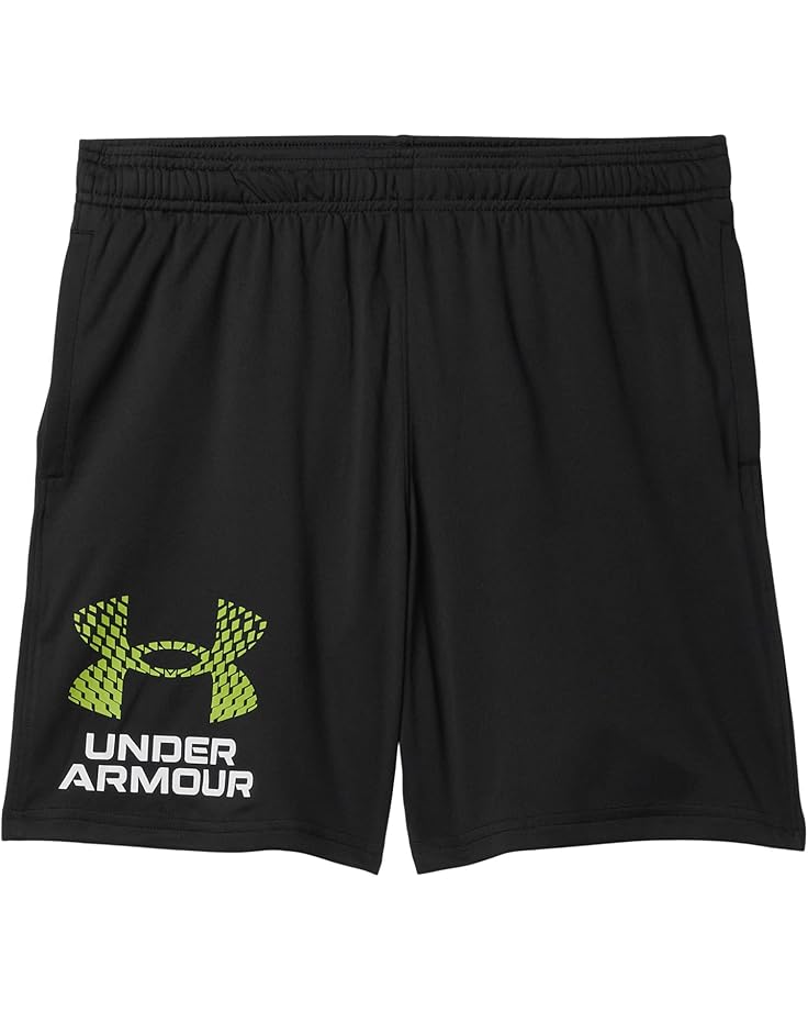 

Мужские шорты для плавания Under Armour Kids Tech Logo (большие размеры для детей), Black/Green Vibe/White