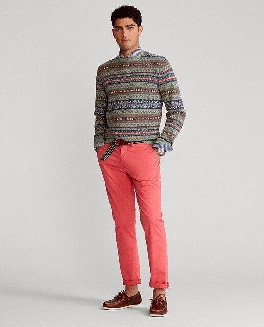 

Мужские хлопковые чиносы узкого кроя Polo Ralph Lauren, коралловый