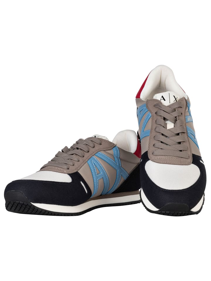 

Кроссовки на шнуровке Armani Exchange, цвет marine/taupe