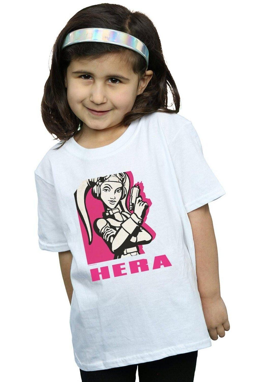 

Хлопковая футболка Rebels Hera Star Wars, белый