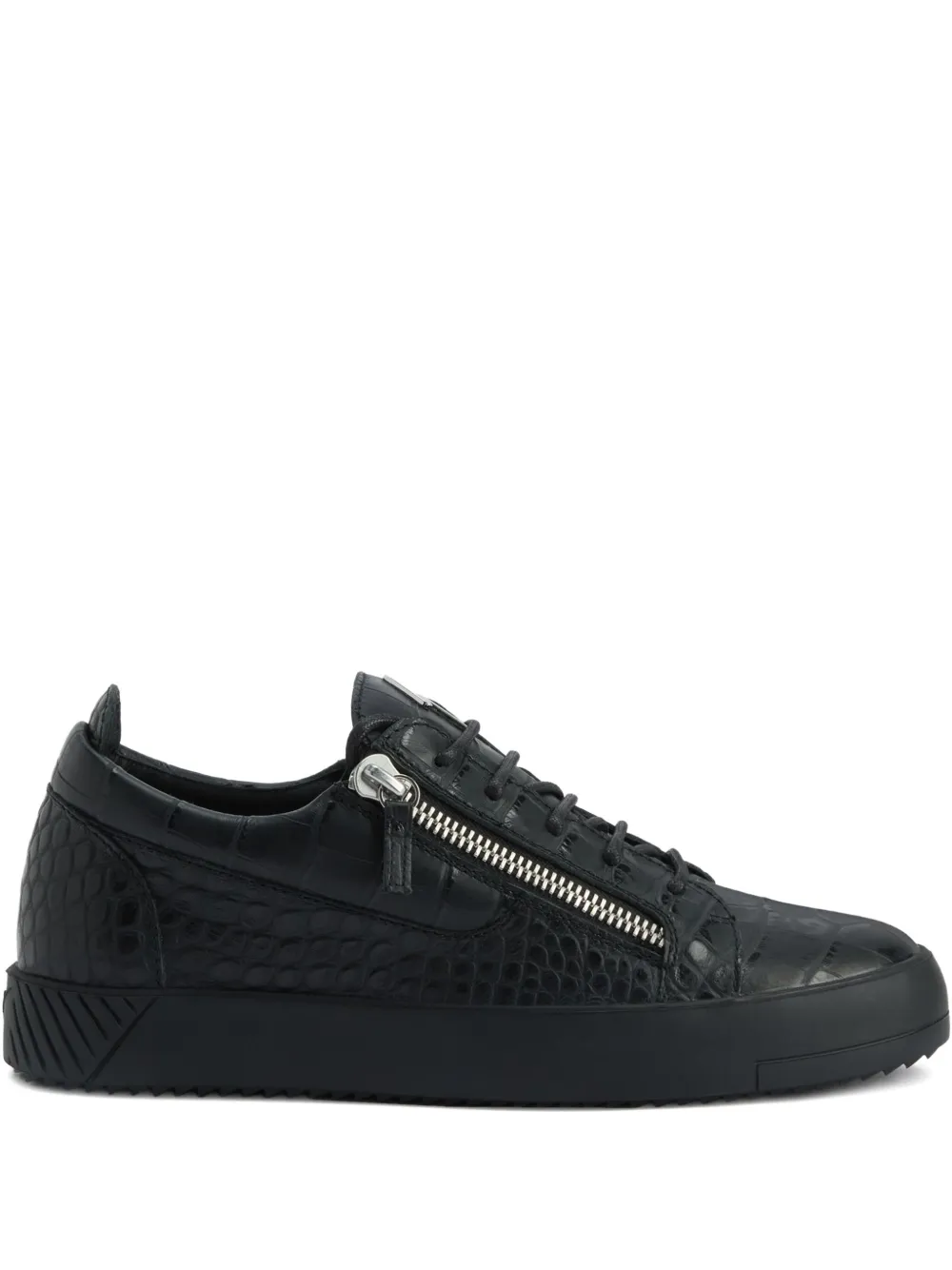 

Кеды Frankie с тиснением под кожу крокодила Giuseppe Zanotti, черный