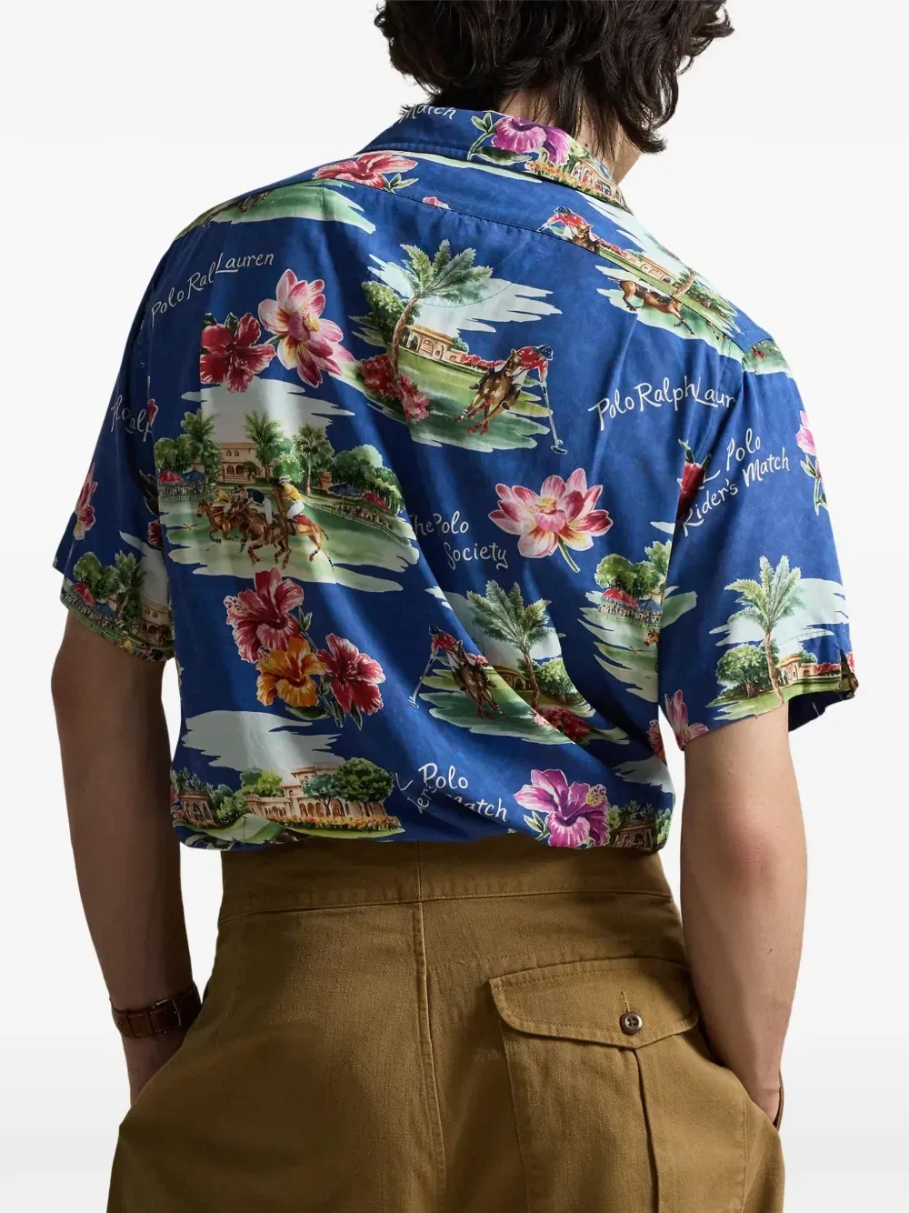 Рубашка с принтом POLO RALPH LAUREN, синий — фото 4