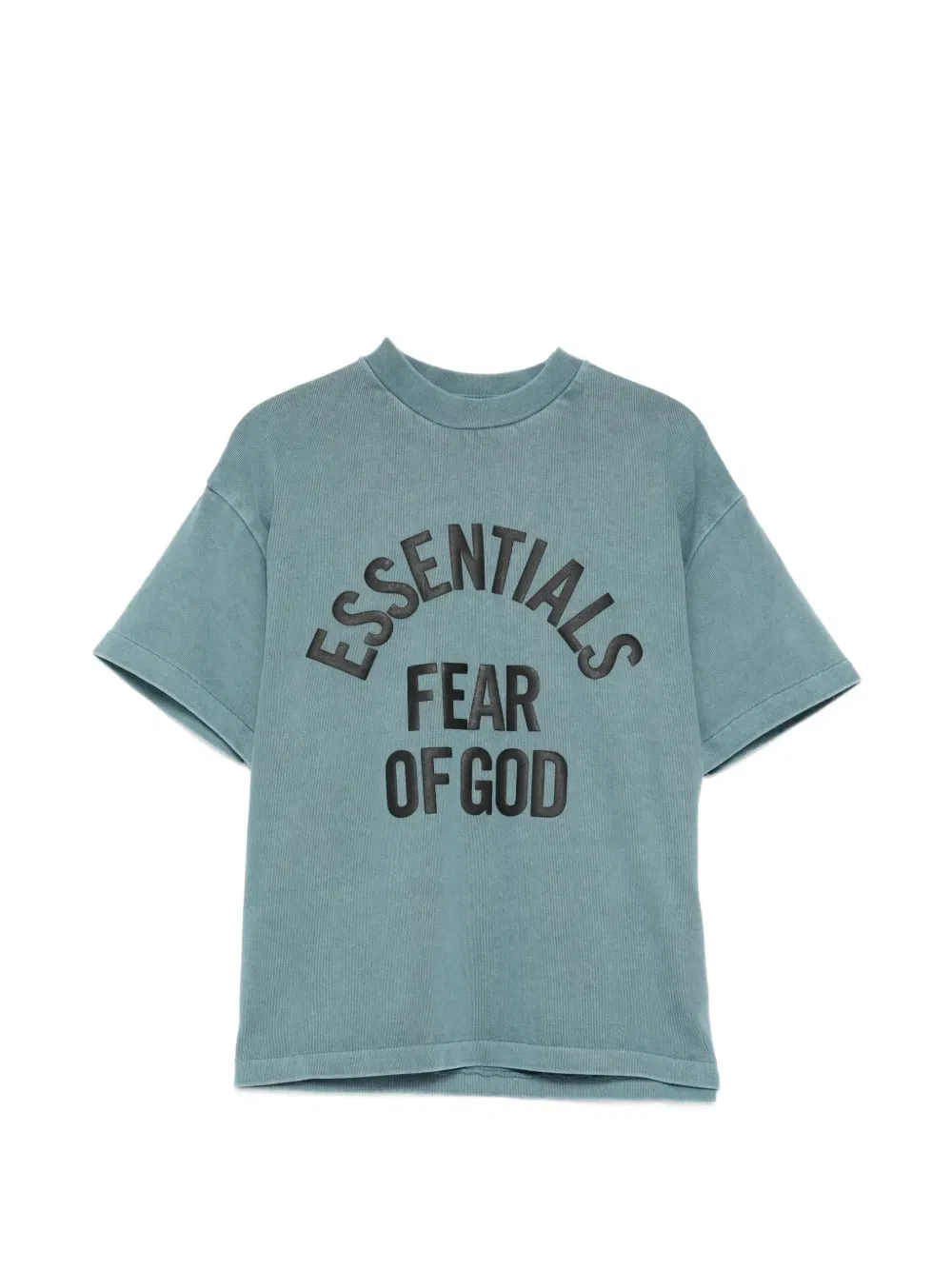 Футболка с круглым вырезом и принтом логотипа Fear Of God Essentials Kids, синий