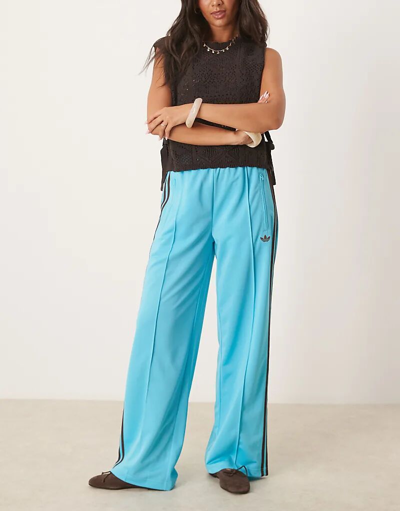 Спортивные брюки adidas Originals Firebird Loose синего и коричневого цветов — фото 3