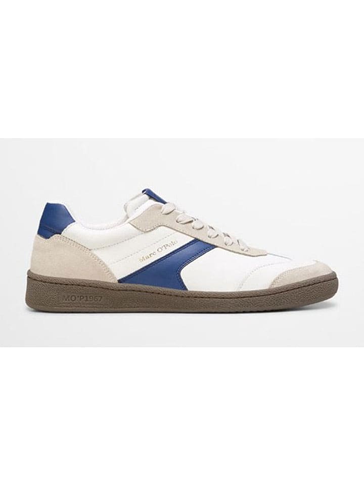 

Кроссовки на шнуровке Marc O'Polo Shoes, белый/синий