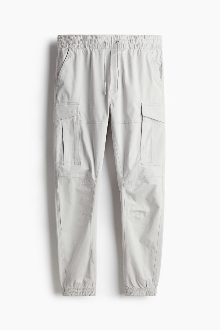 

Спортивные брюки узкого кроя-карго H&M, серый