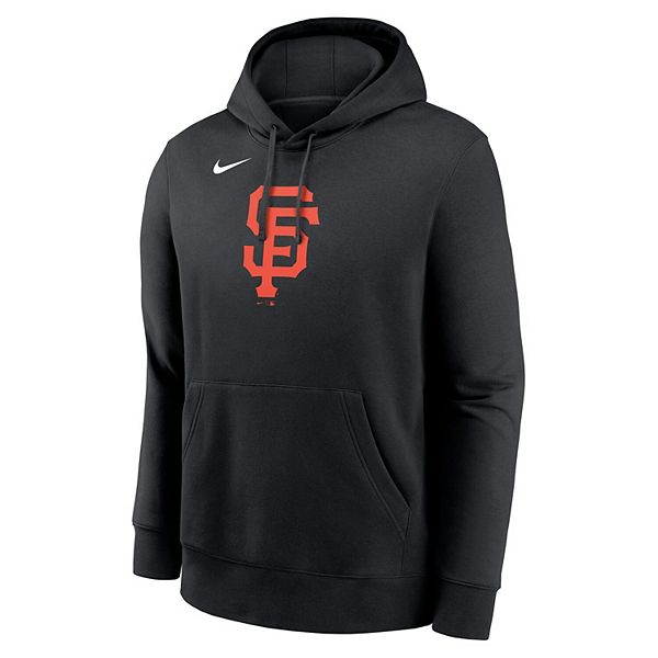 Толстовка с капюшоном Men's black San Francisco Giants logo club fleece pullover Nike — фото 3