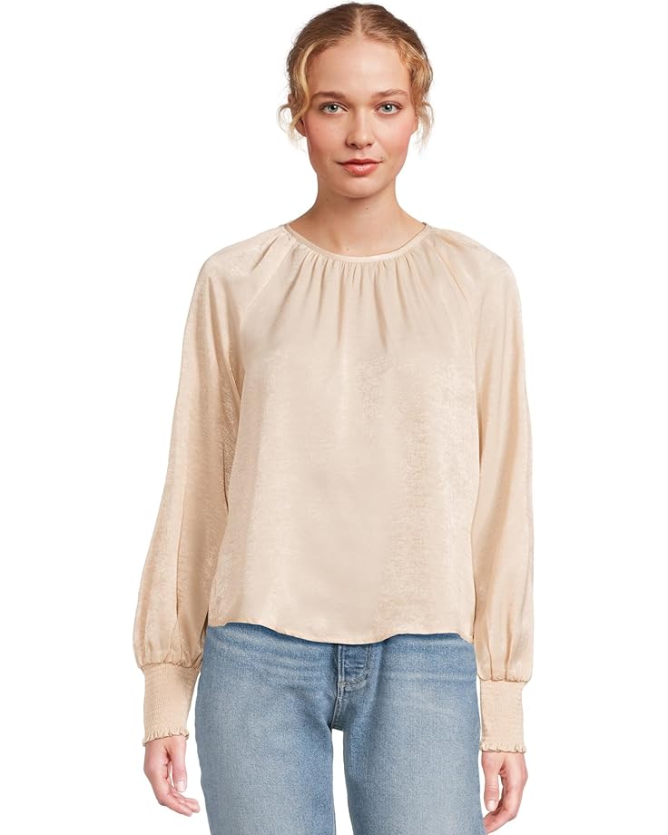 

Топ Michael Stars Fabi Smocked Sleeve Top, цвет Champagne