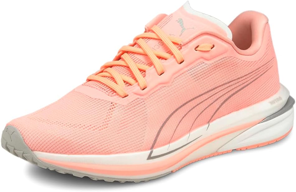 Кроссовки PUMA Velocity Nitro для бега, мужские, Elektro Peach/Puma Silver — фото 2
